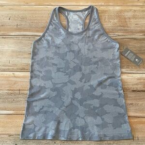 Athleta Gray Camouflage Women's Racerback Tank Top L